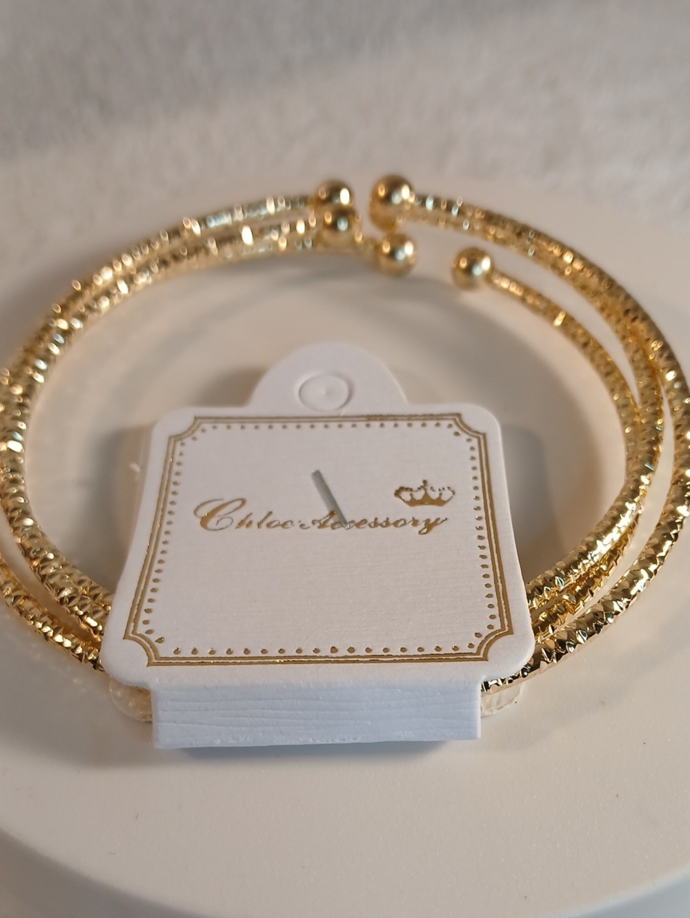 Gold-Tone Textured Bangle Bracelet Set